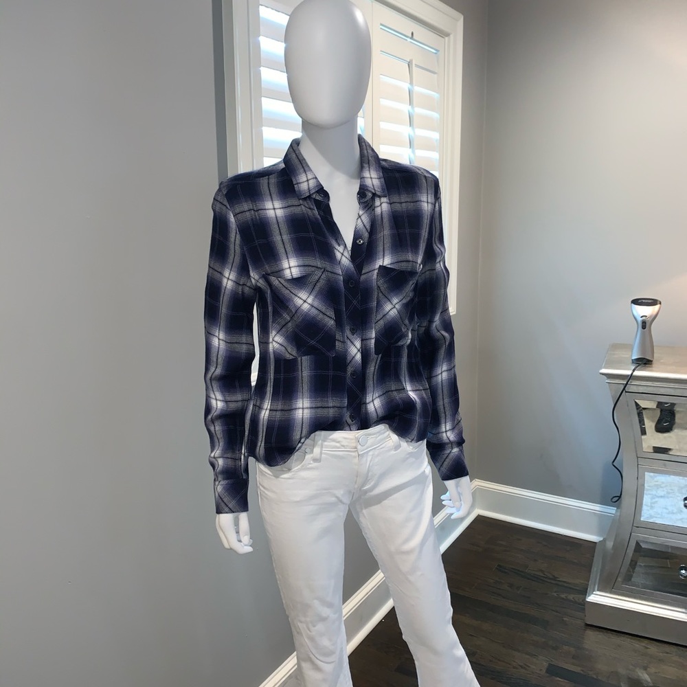 Rails Rian Cropped Plaid Shirt - Picture 2 of 5